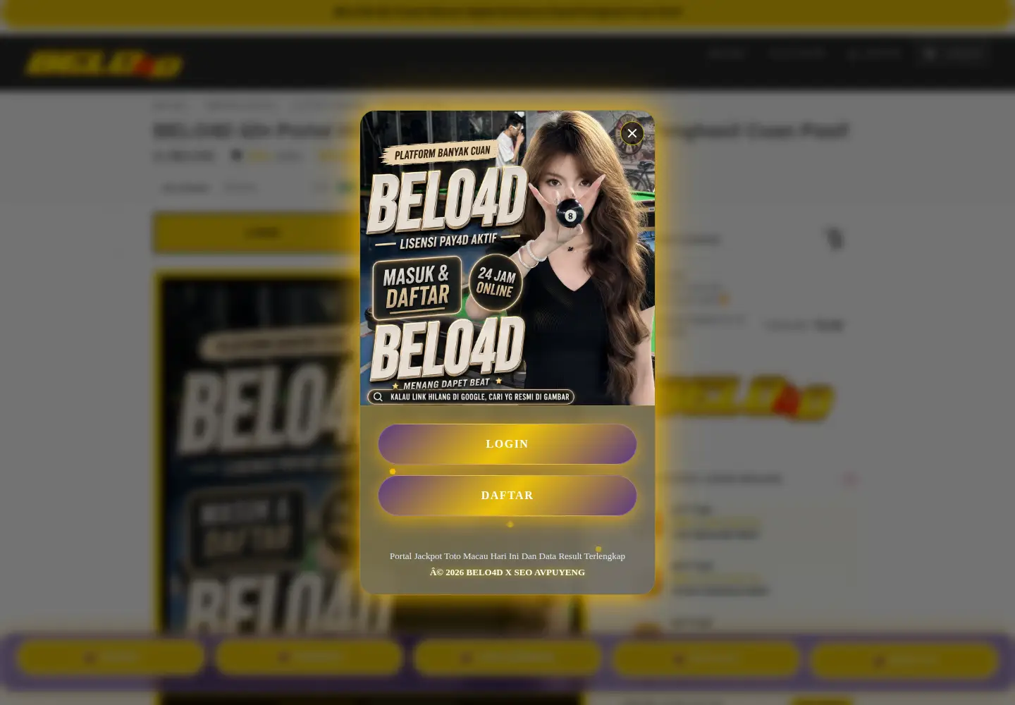 Captured homepage of bhbeat.com in the current scan