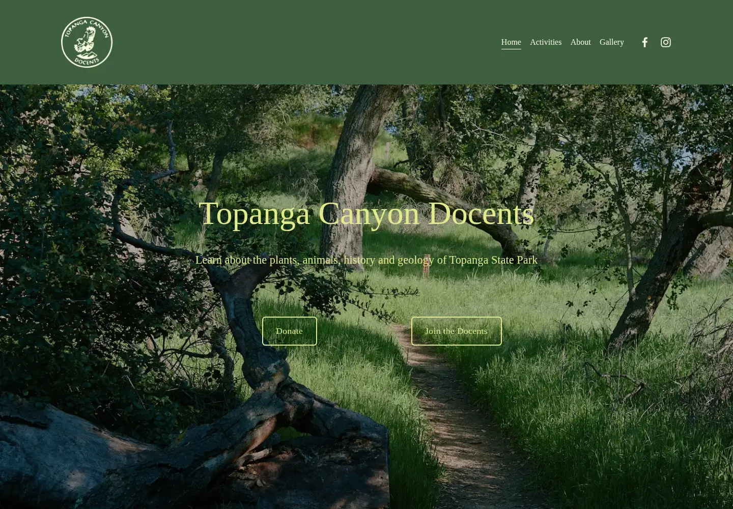Screenshot of topangacanyondocents.org