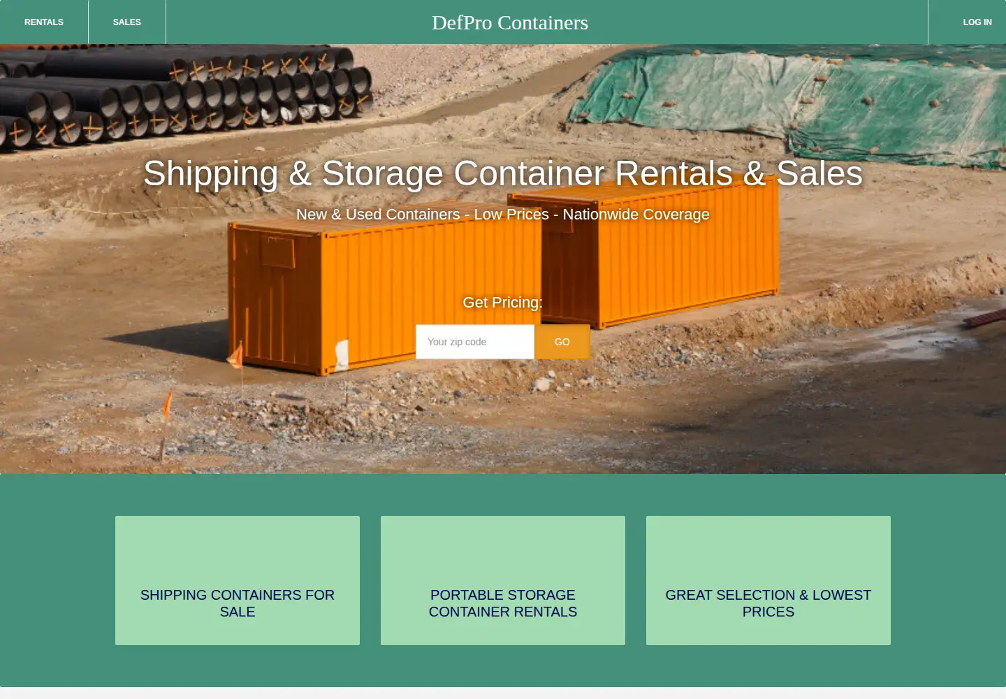 Captured homepage of defpro.com in the current scan