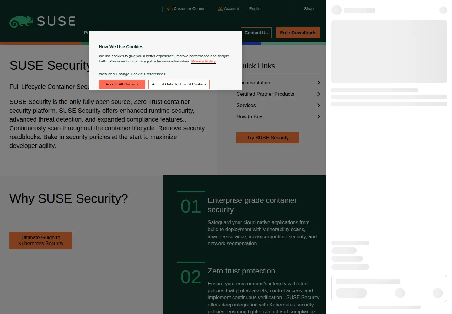 Screenshot of neuvector.com