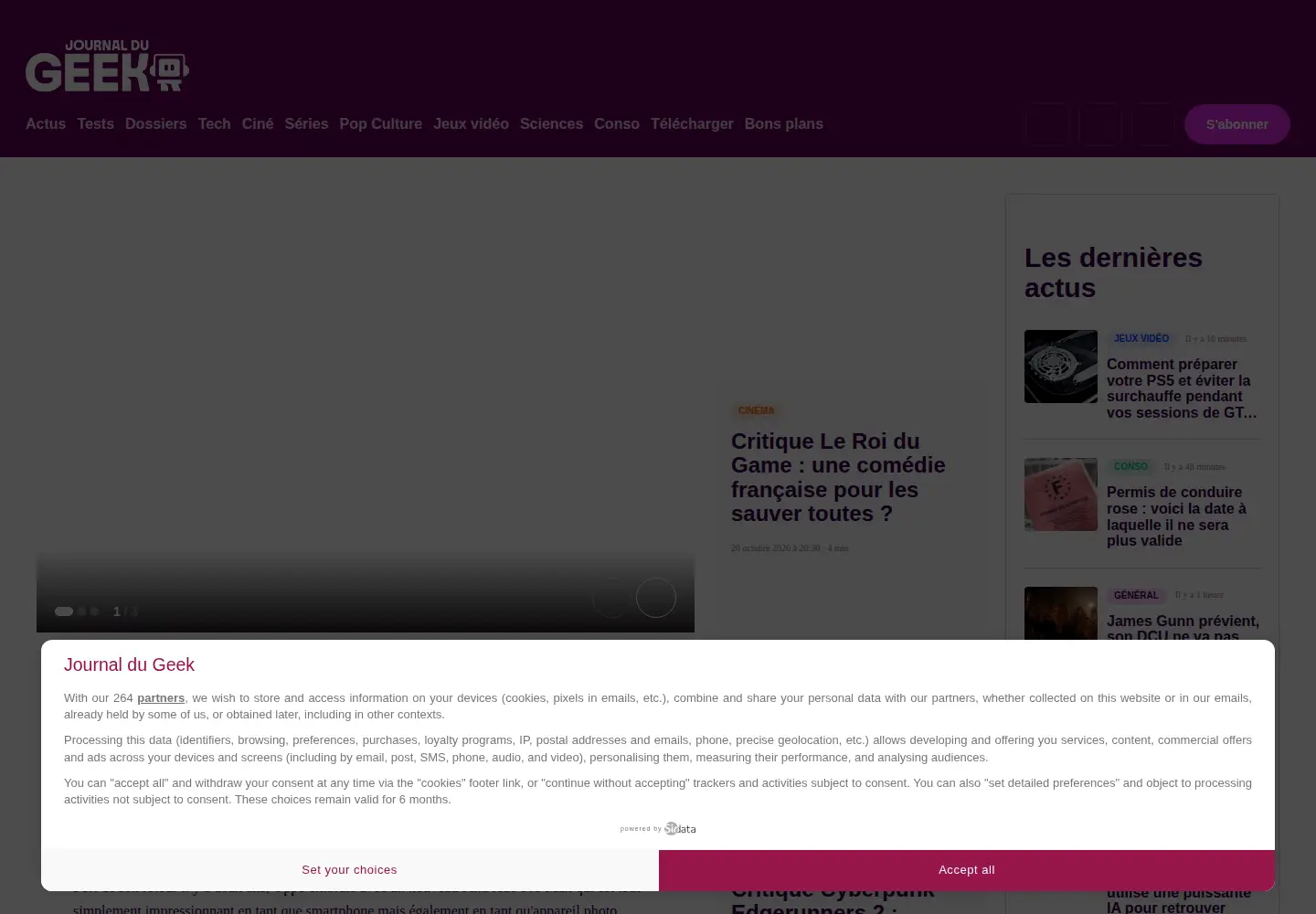 Screenshot of journaldugamer.com