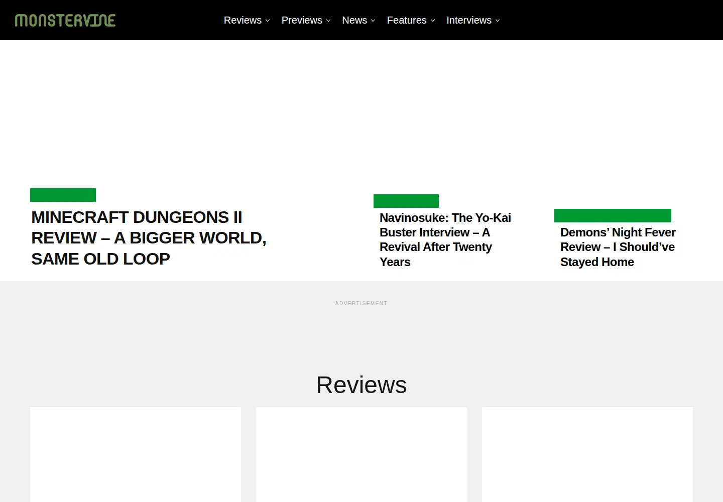 Screenshot of monstervine.com