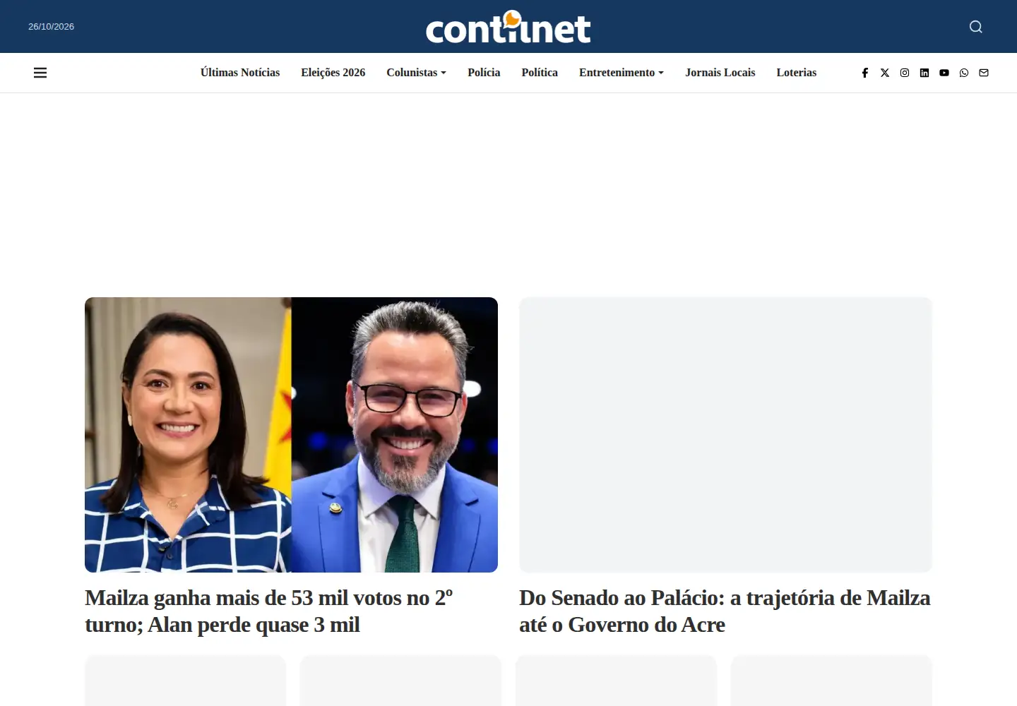 Screenshot of contilnetnoticias.com.br