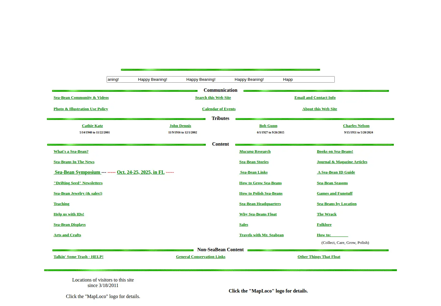 Screenshot of seabean.com