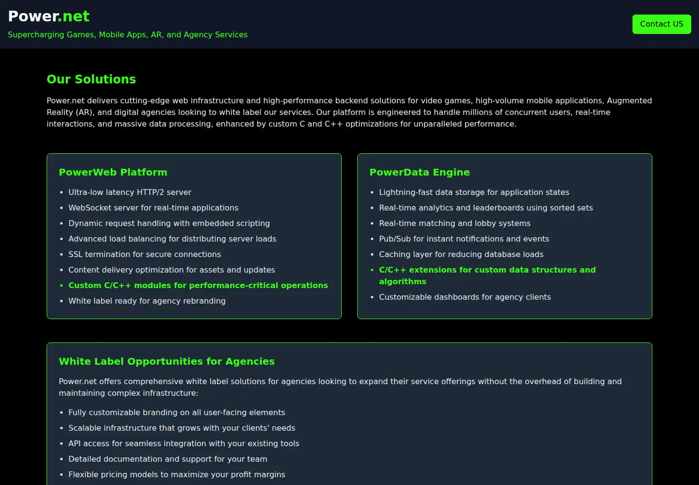 Screenshot of power.net