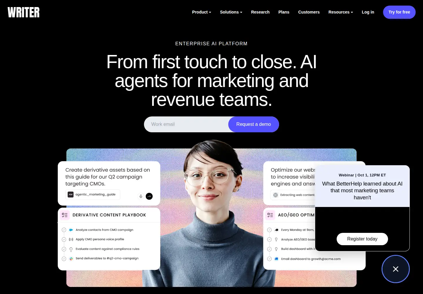 Screenshot of writer.com