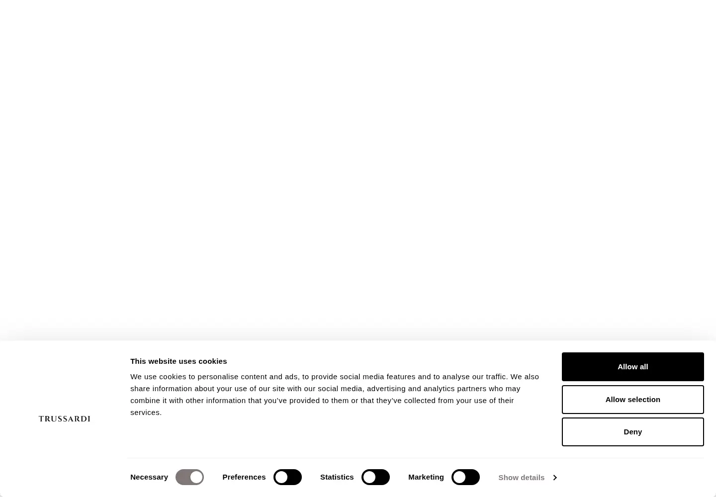 Screenshot of trussardi.com