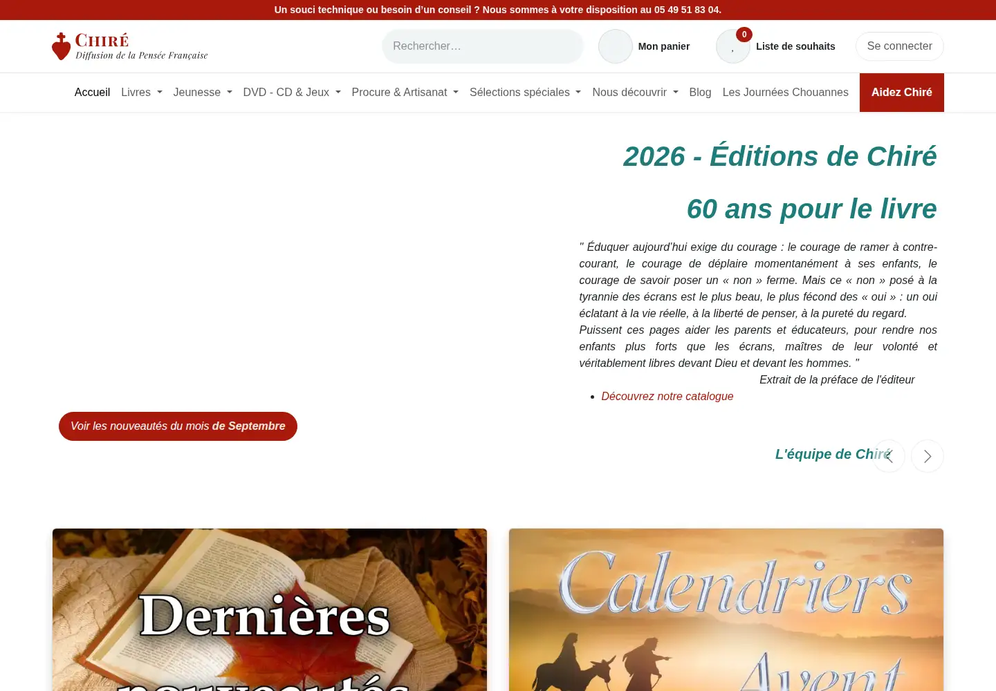 Screenshot of chire.fr
