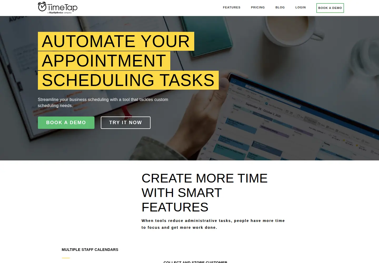 Screenshot of timetap.com