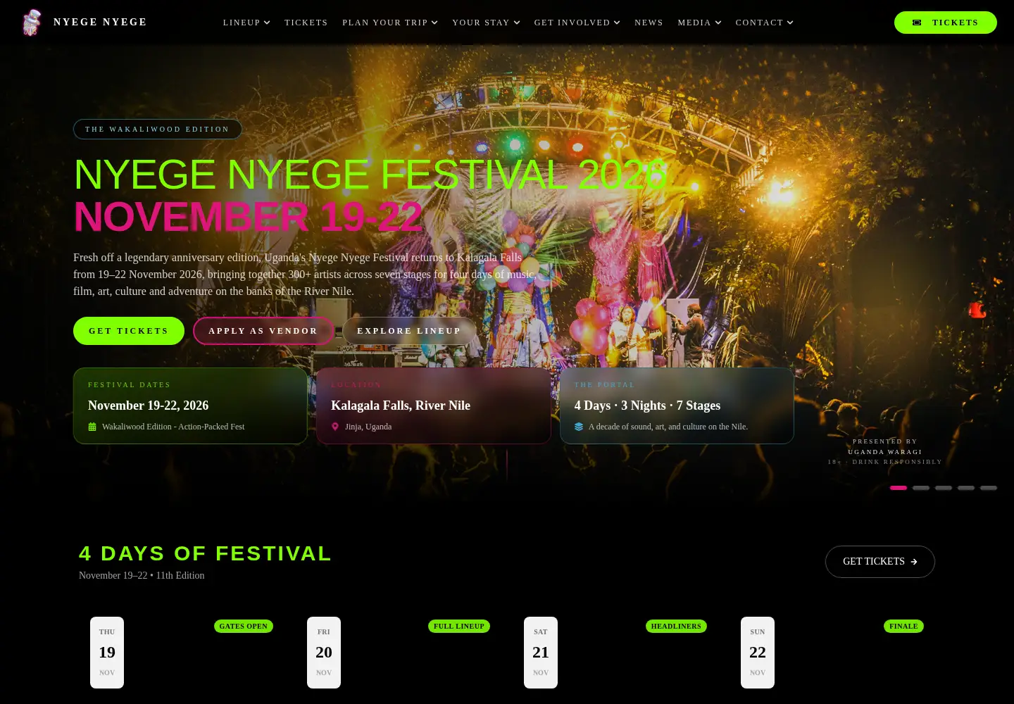 Screenshot of nyegenyege.com