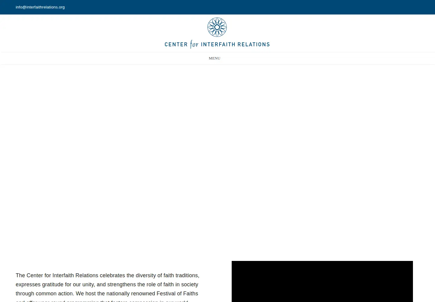 Screenshot of centerforinterfaithrelations.org