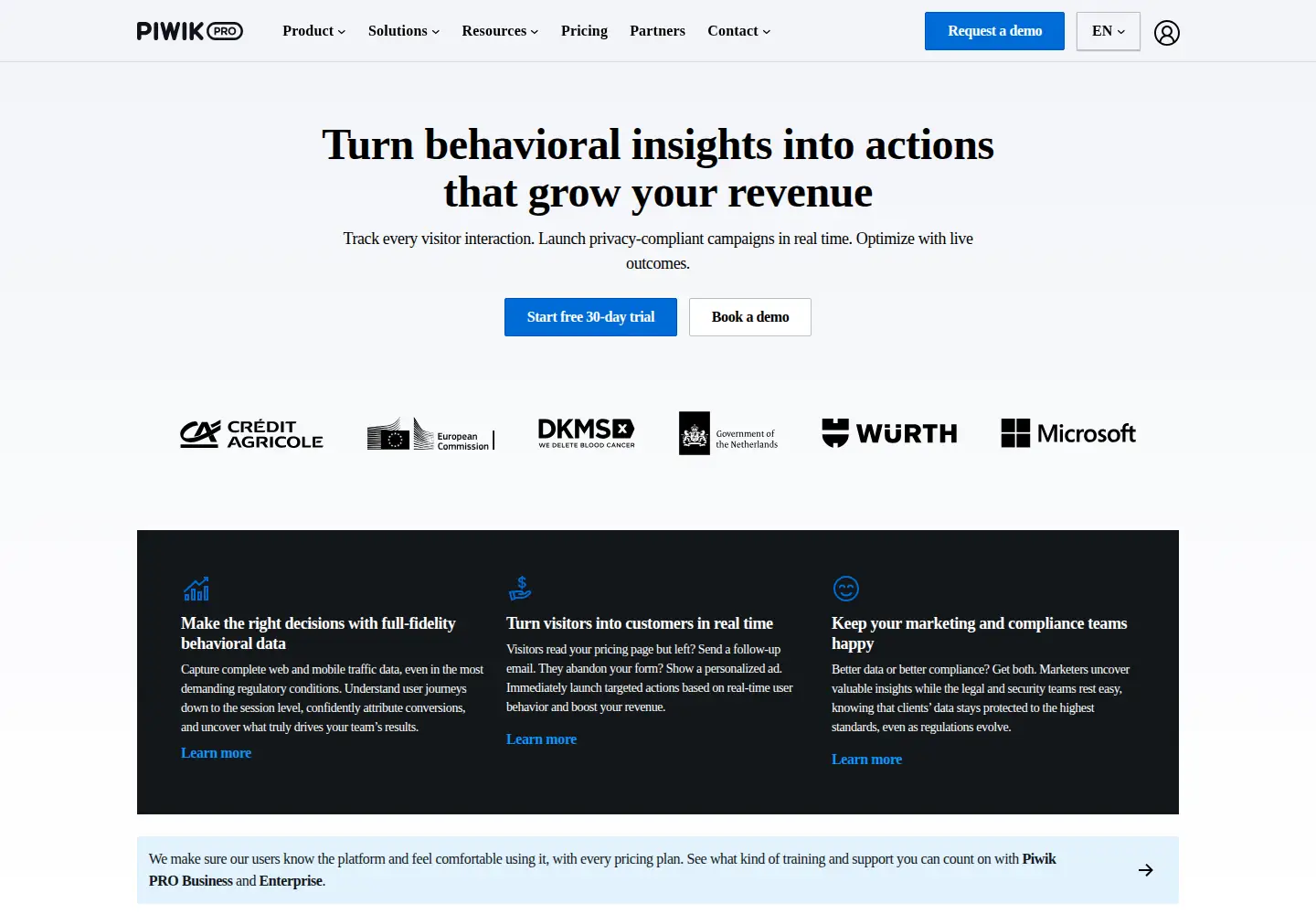 Screenshot of piwik.pro