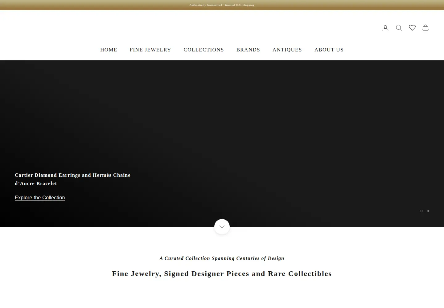 Captured homepage of dsfantiquejewelry.com in the current scan