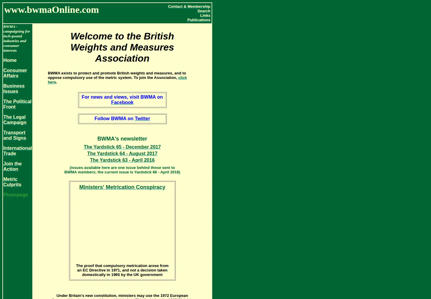 Captured homepage of bwmaonline.com in the current scan