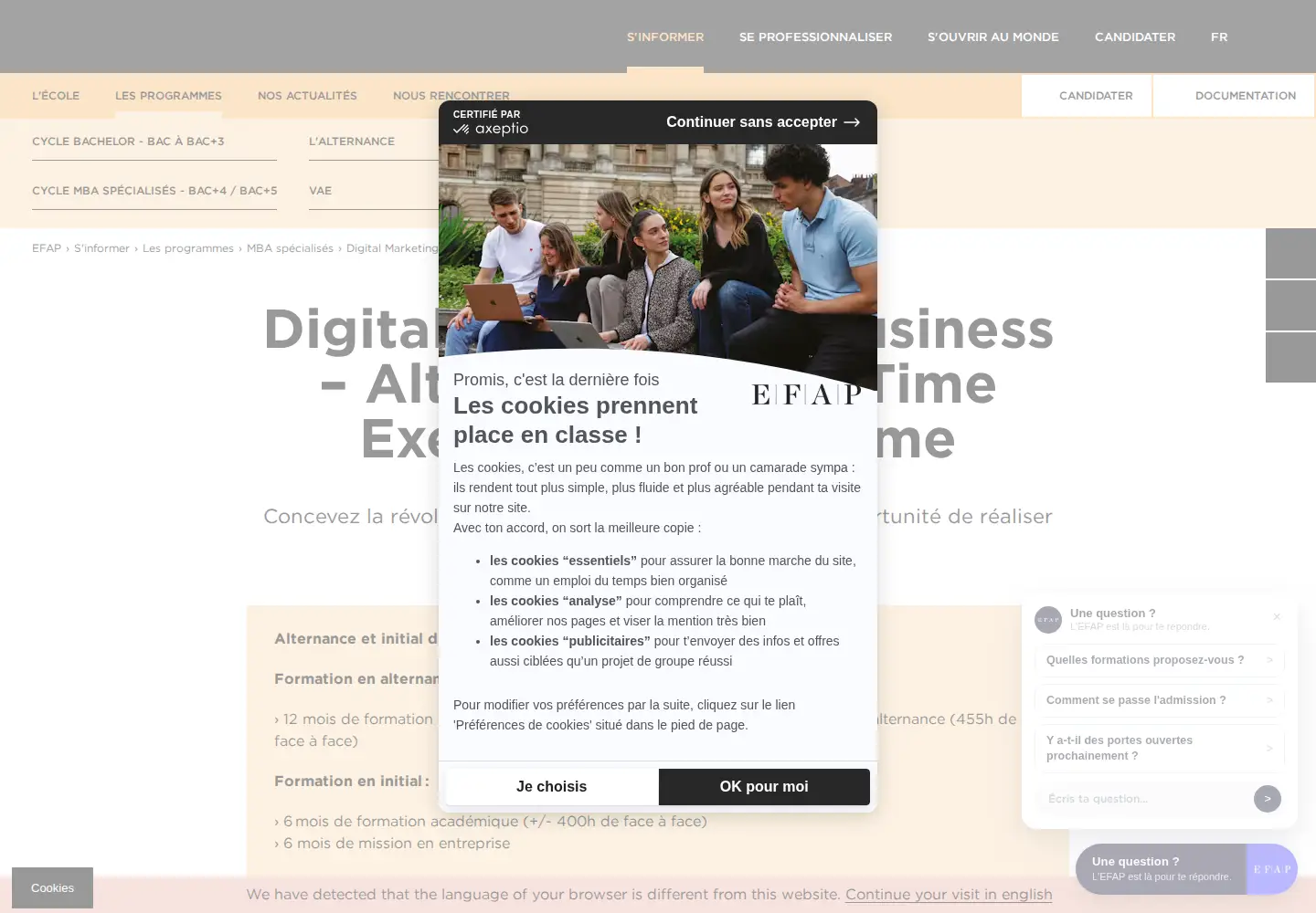 Screenshot of mbadmb.com