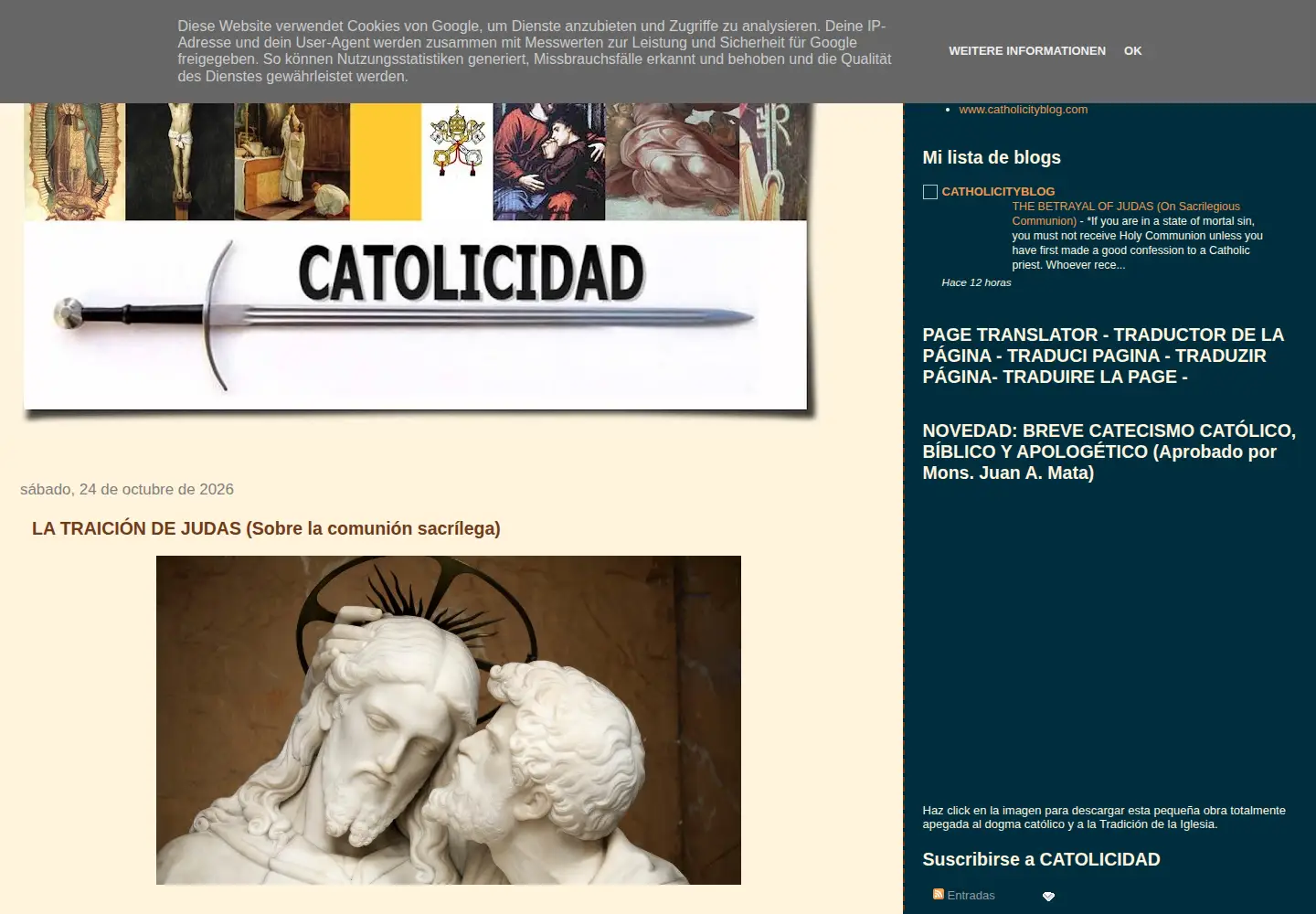 Screenshot of catolicidad.com