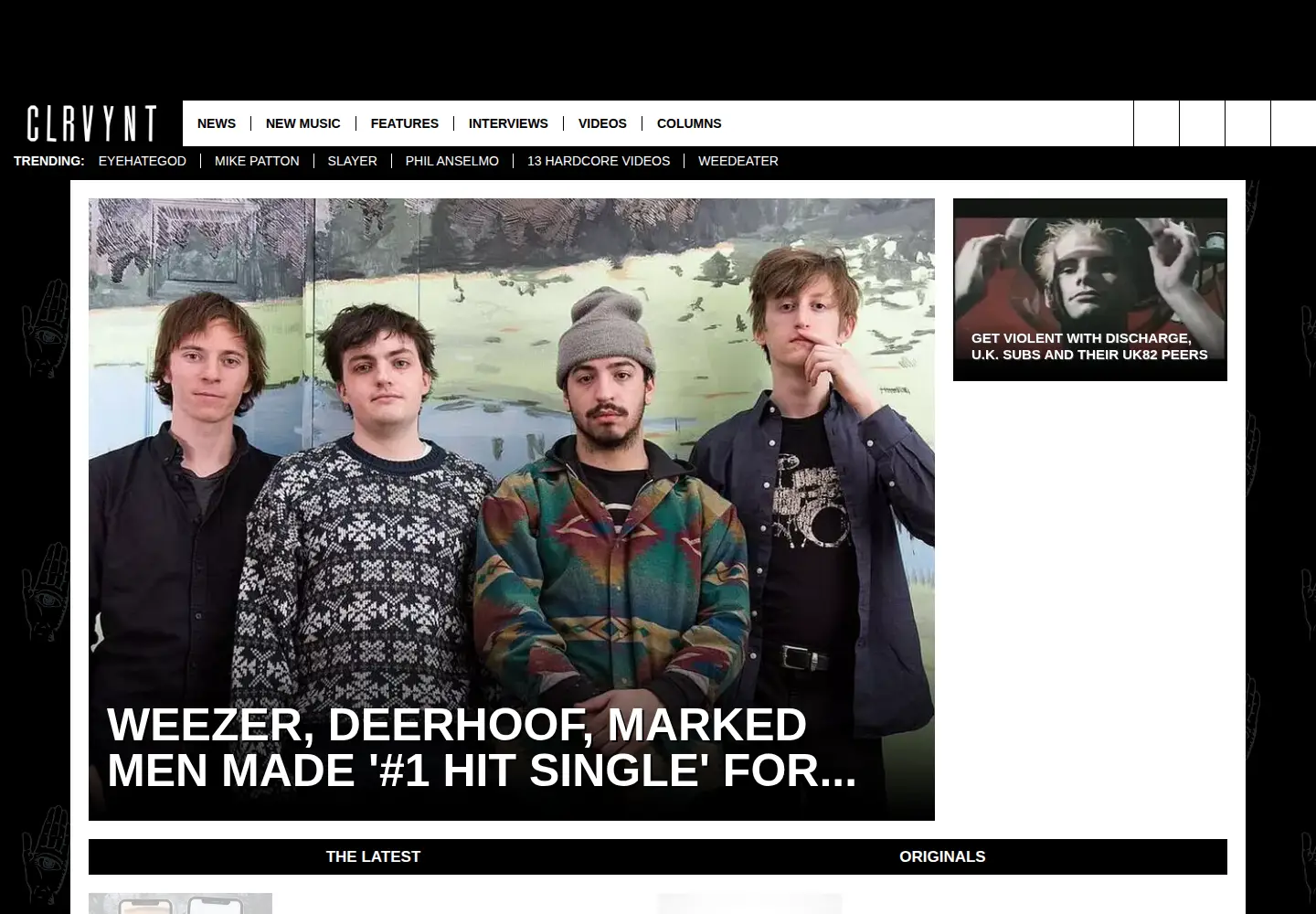 Captured homepage of clrvynt.com in the current scan