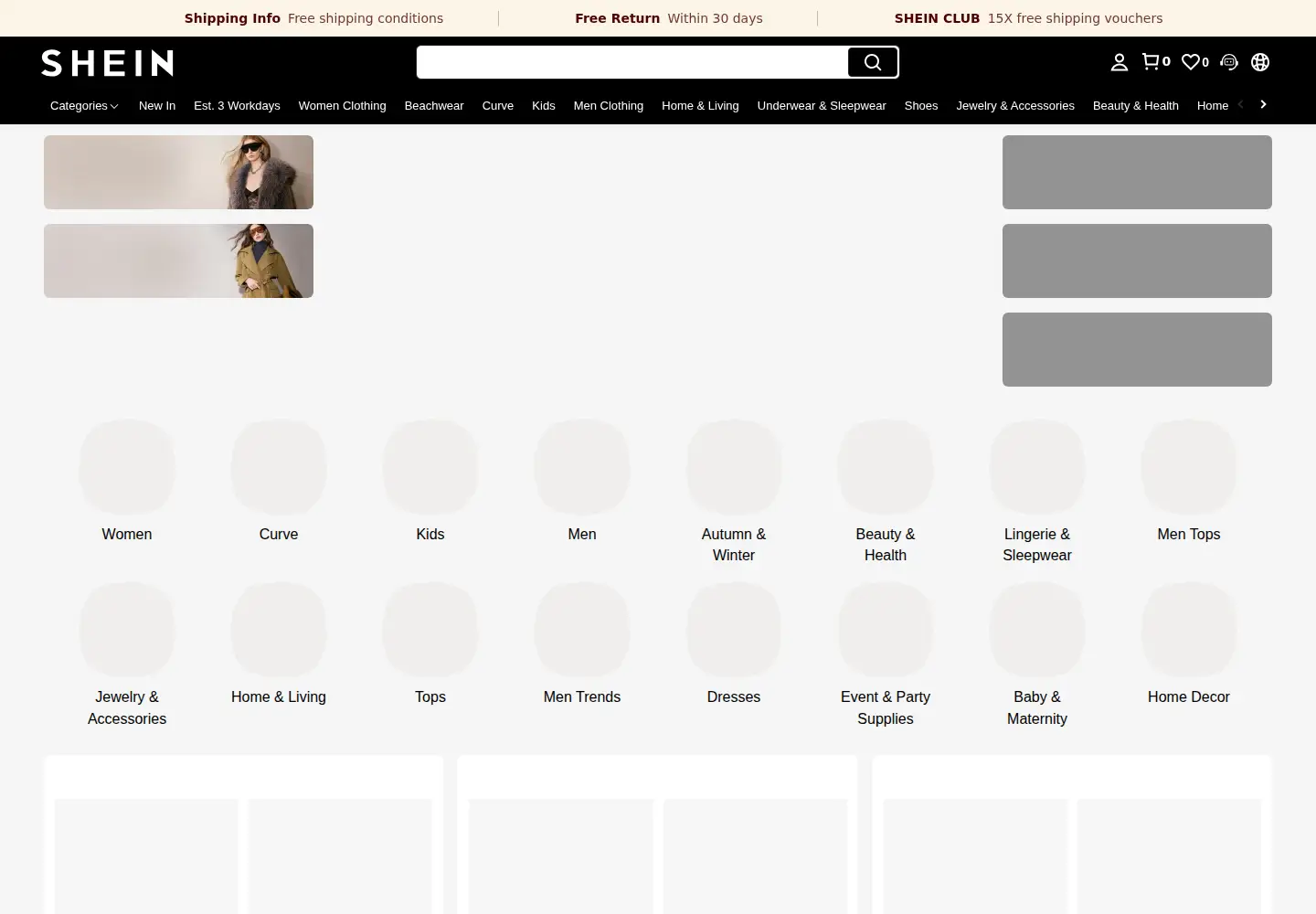 Screenshot of shein.co.uk