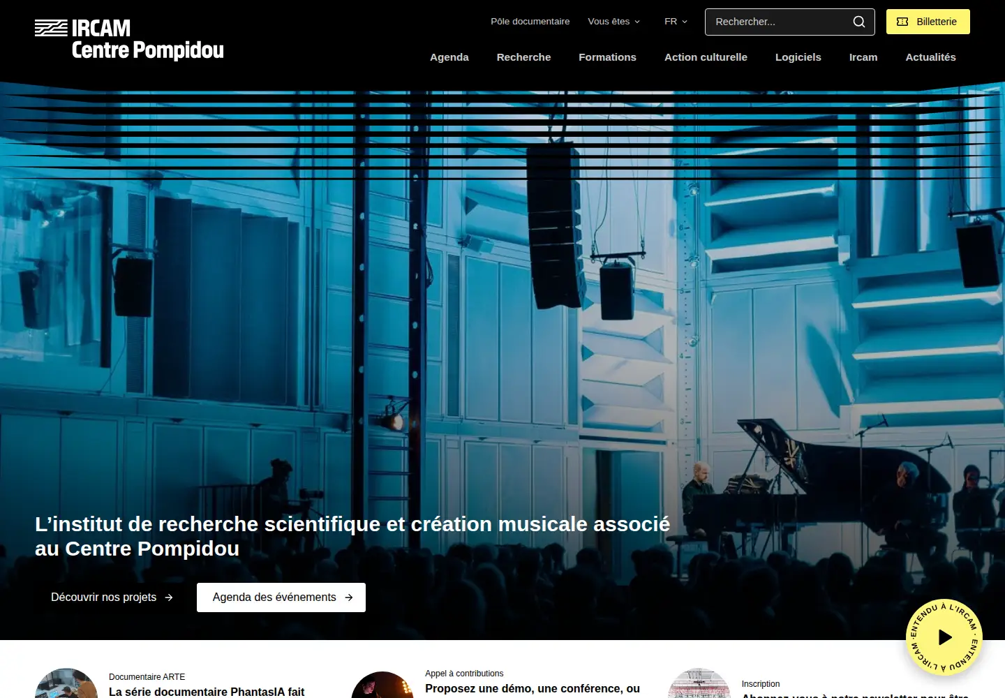 Screenshot of ircam.fr
