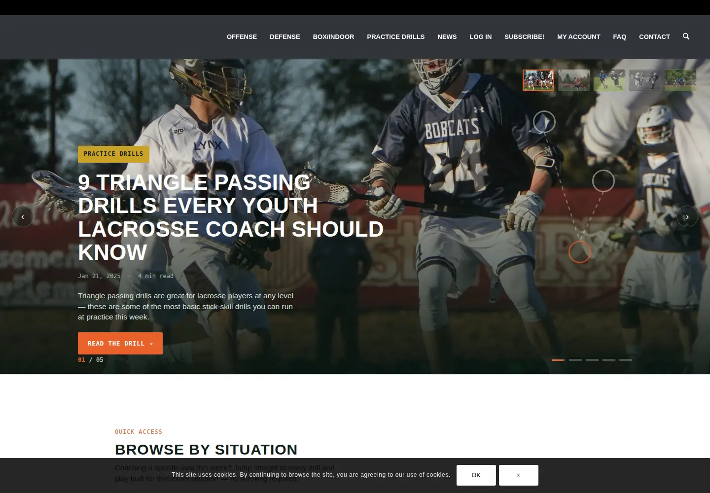 Screenshot of laxlibrary.com
