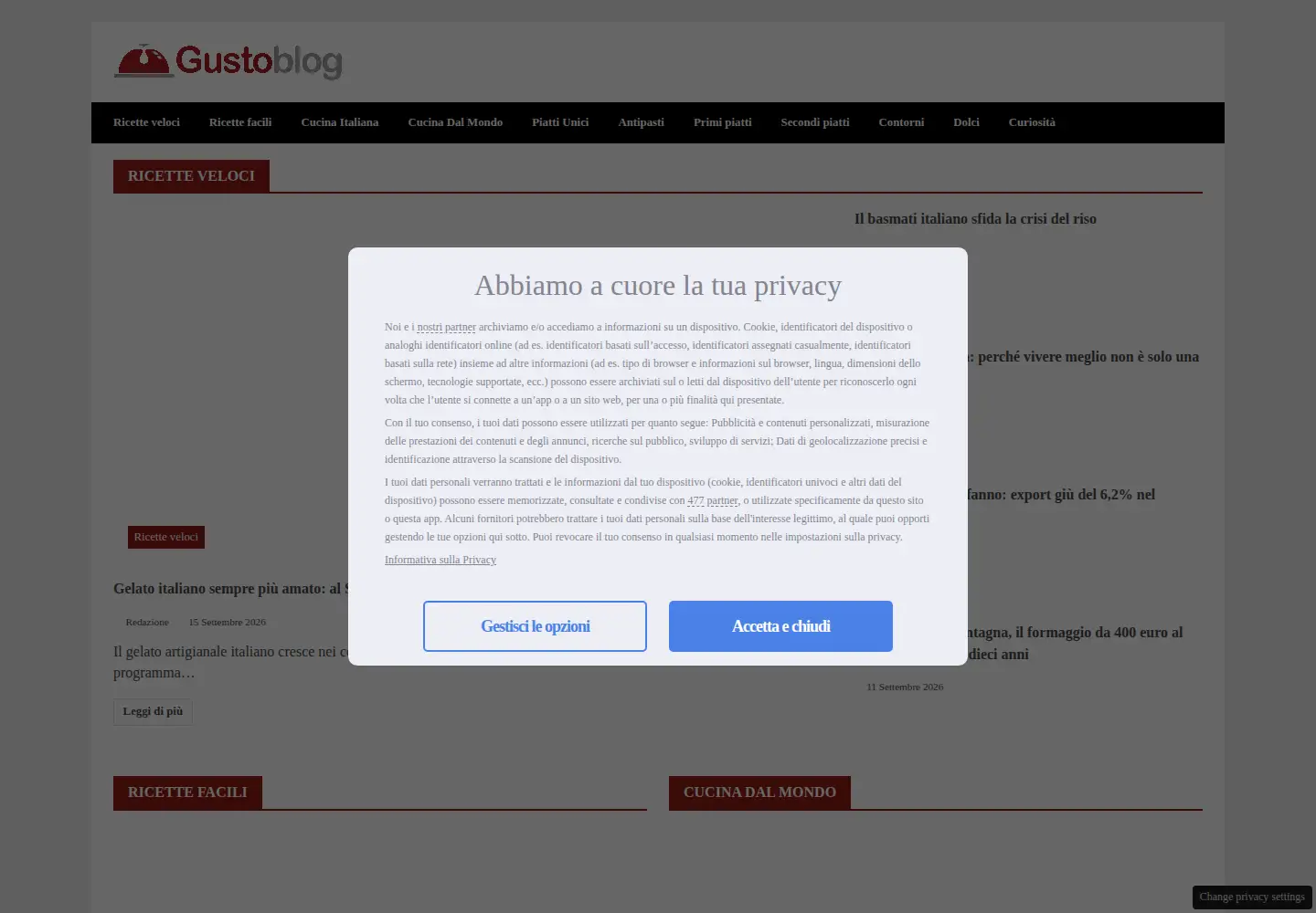 Screenshot of gustoblog.it