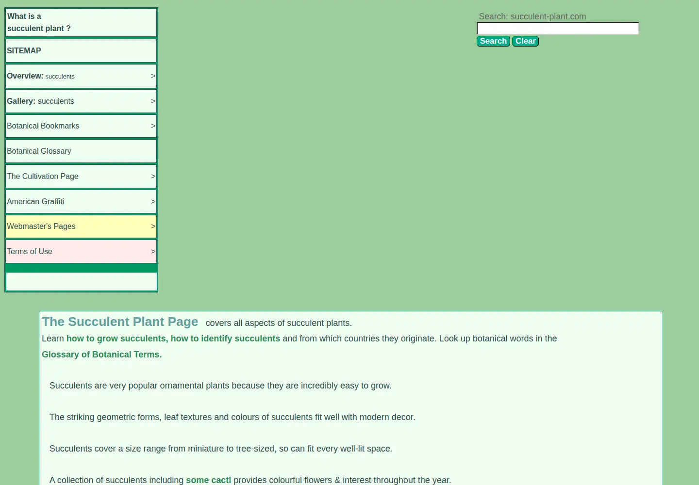 Screenshot of succulent-plant.com
