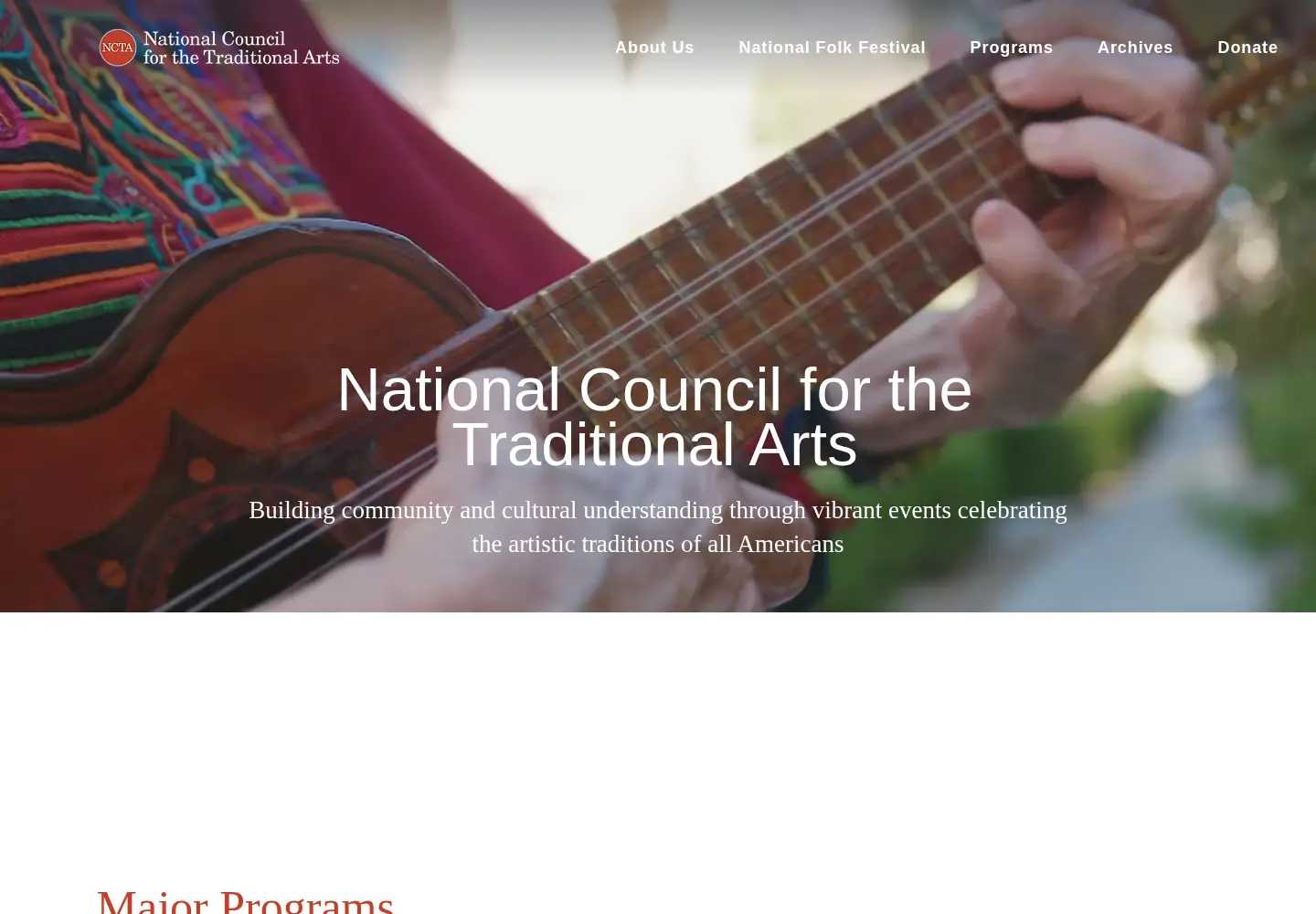 Captured homepage of ncta-usa.org in the current scan