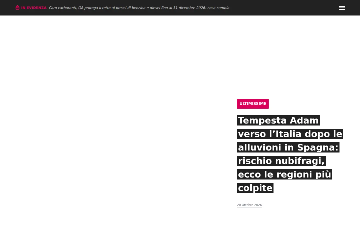 Screenshot of ultimenotizieflash.com