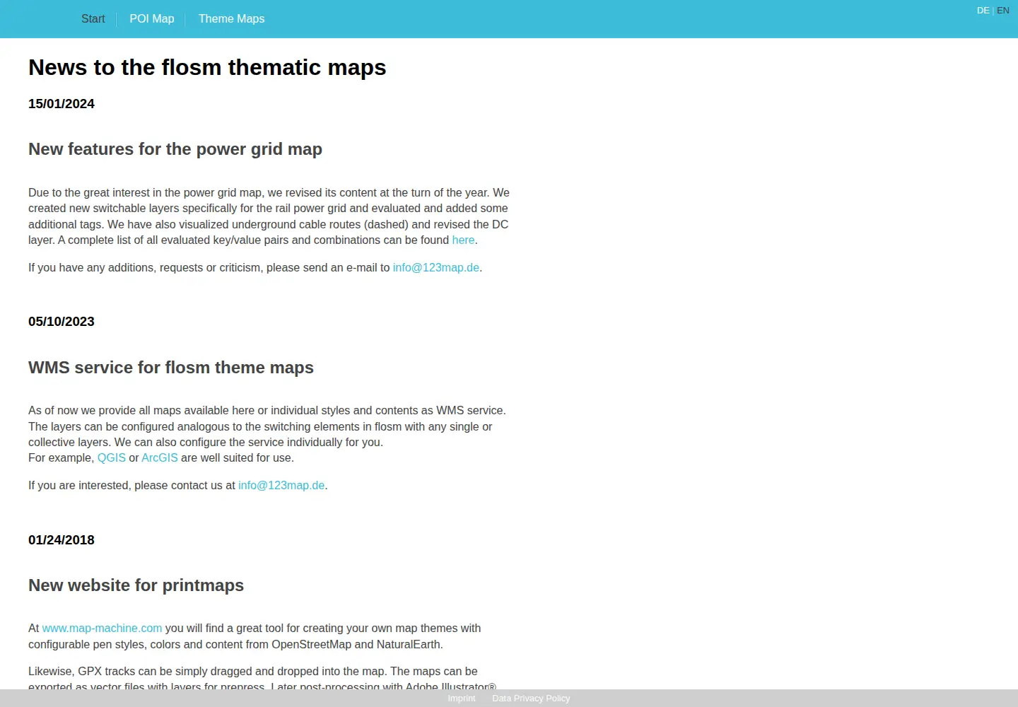 Screenshot of flosm.org