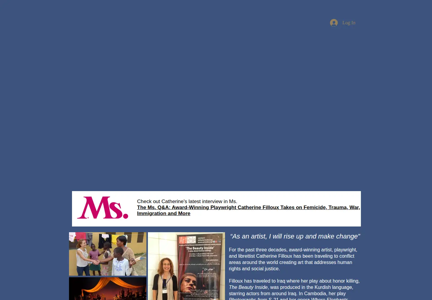 Screenshot of catherinefilloux.com