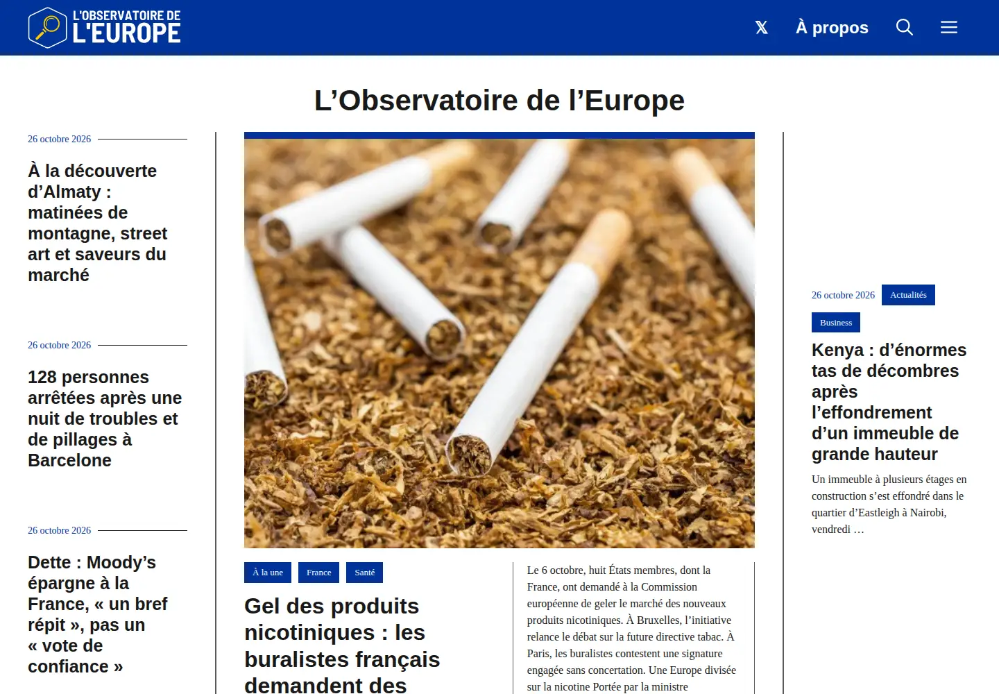 Screenshot of observatoiredeleurope.com