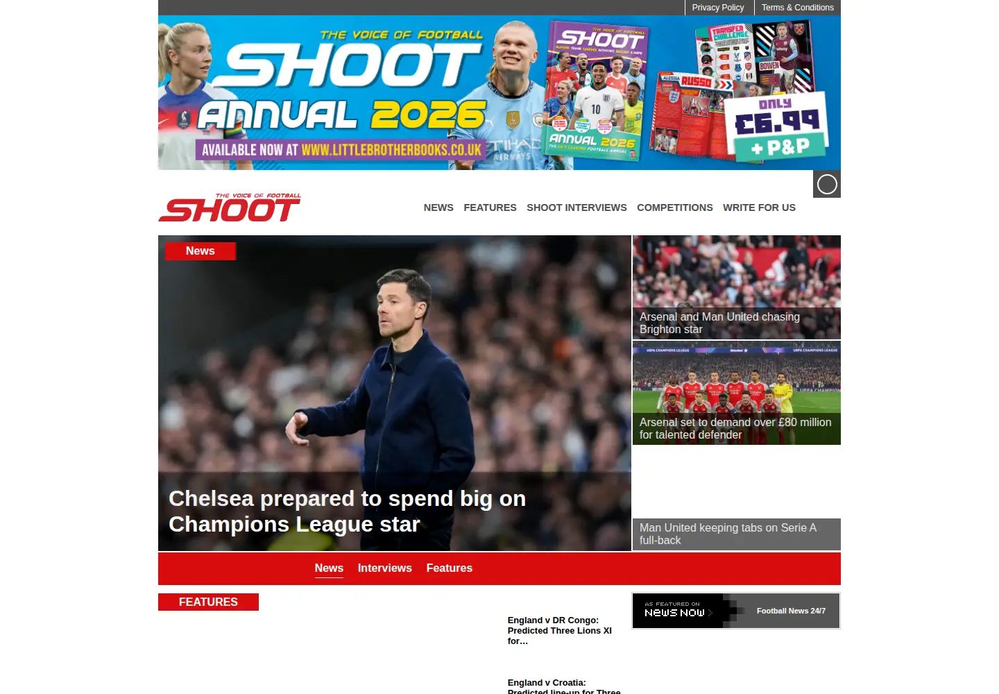 Screenshot of shoot.co.uk