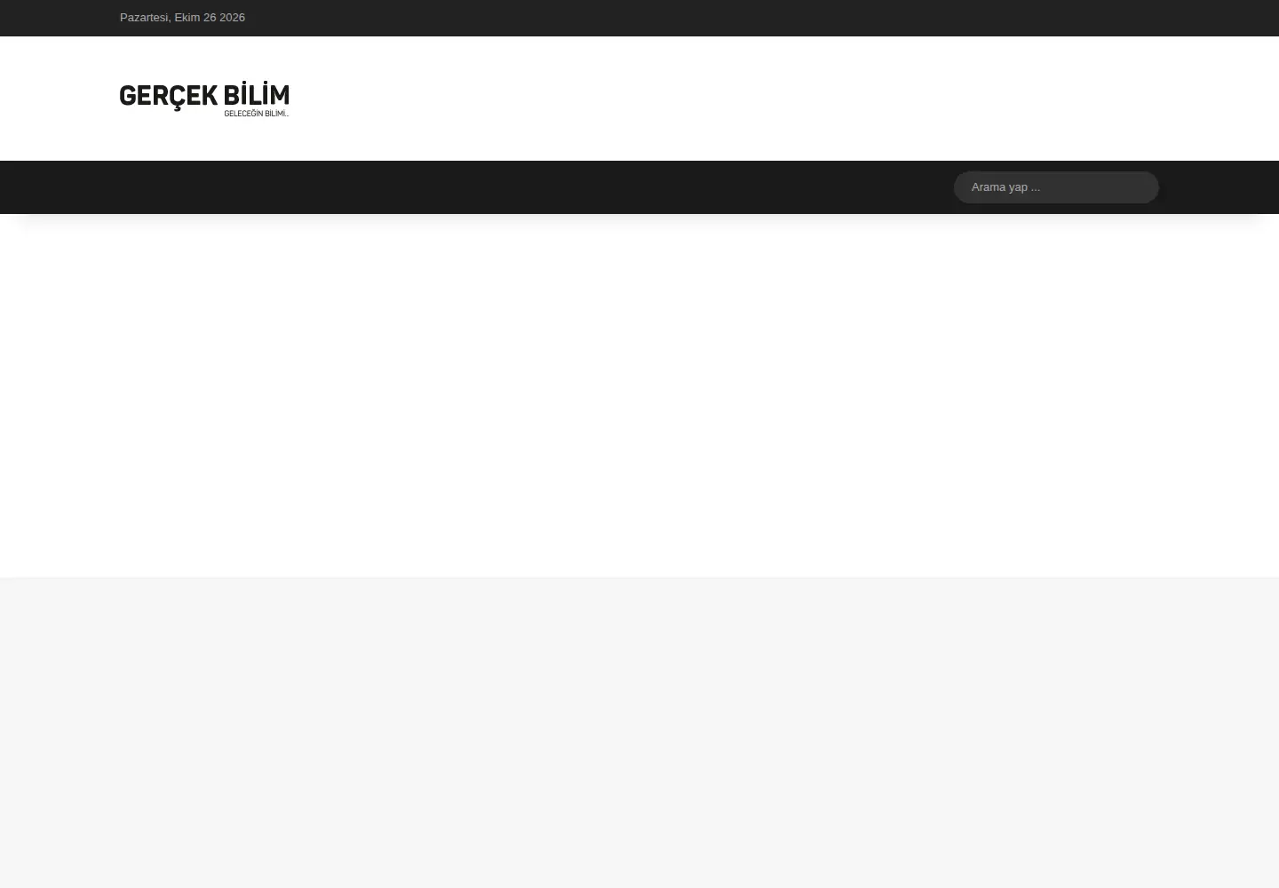 Captured homepage of gercekbilim.com in the current scan