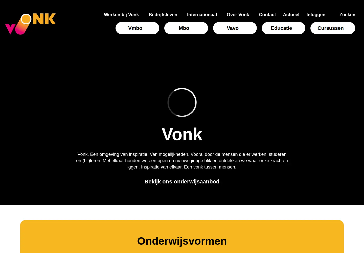 Captured homepage of vonknh.nl in the current scan