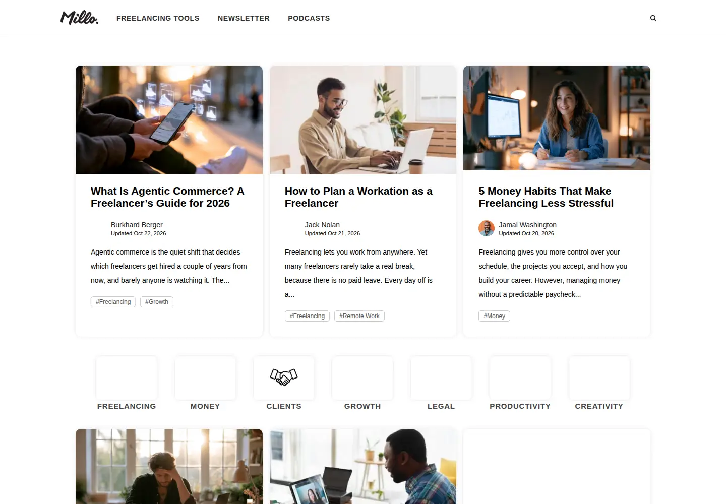 Screenshot of millo.co
