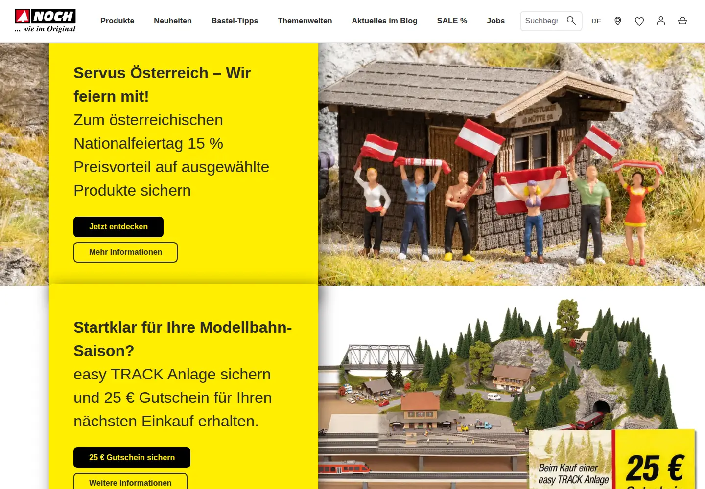 Screenshot of noch.de