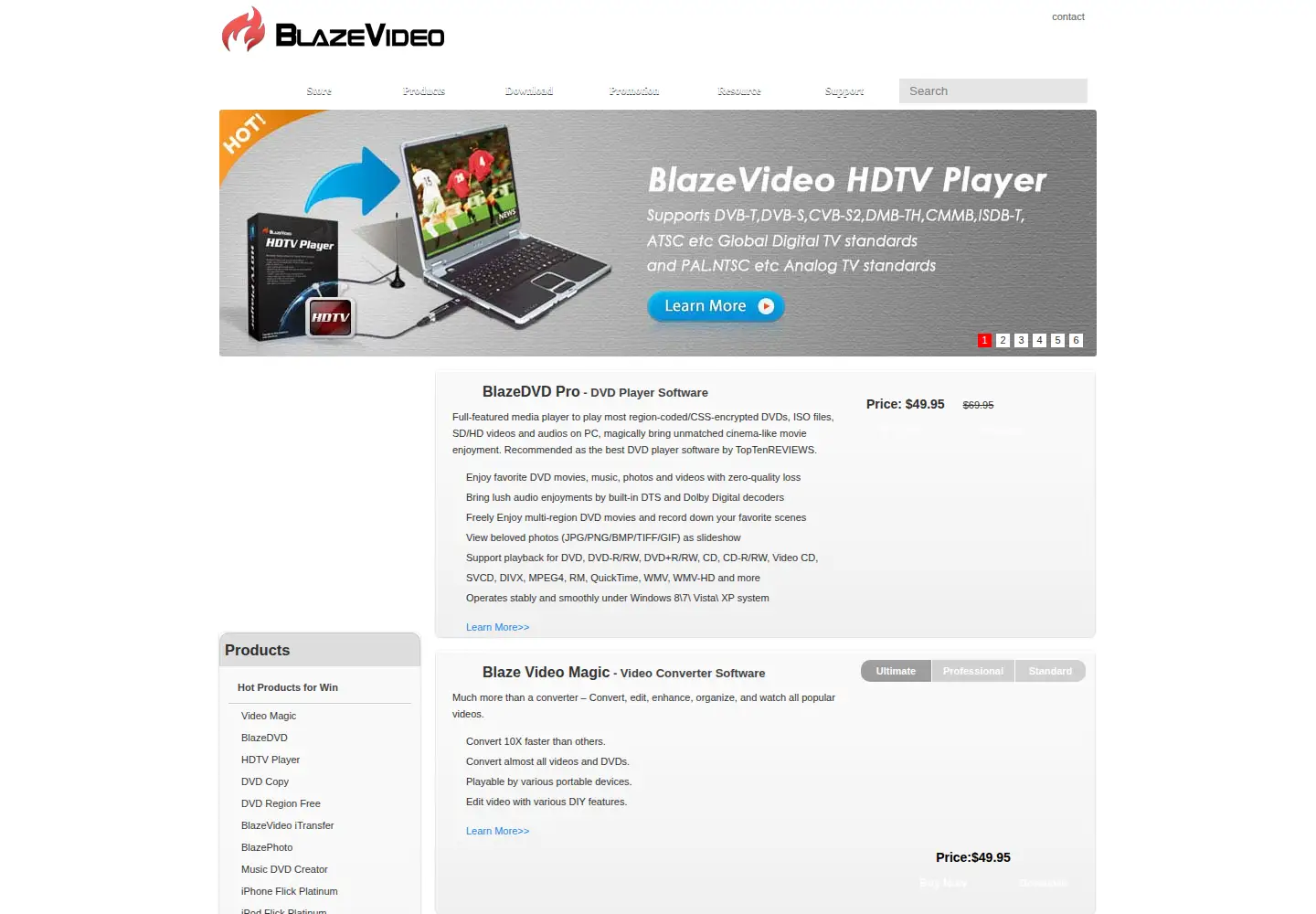 Screenshot of blazevideo.com