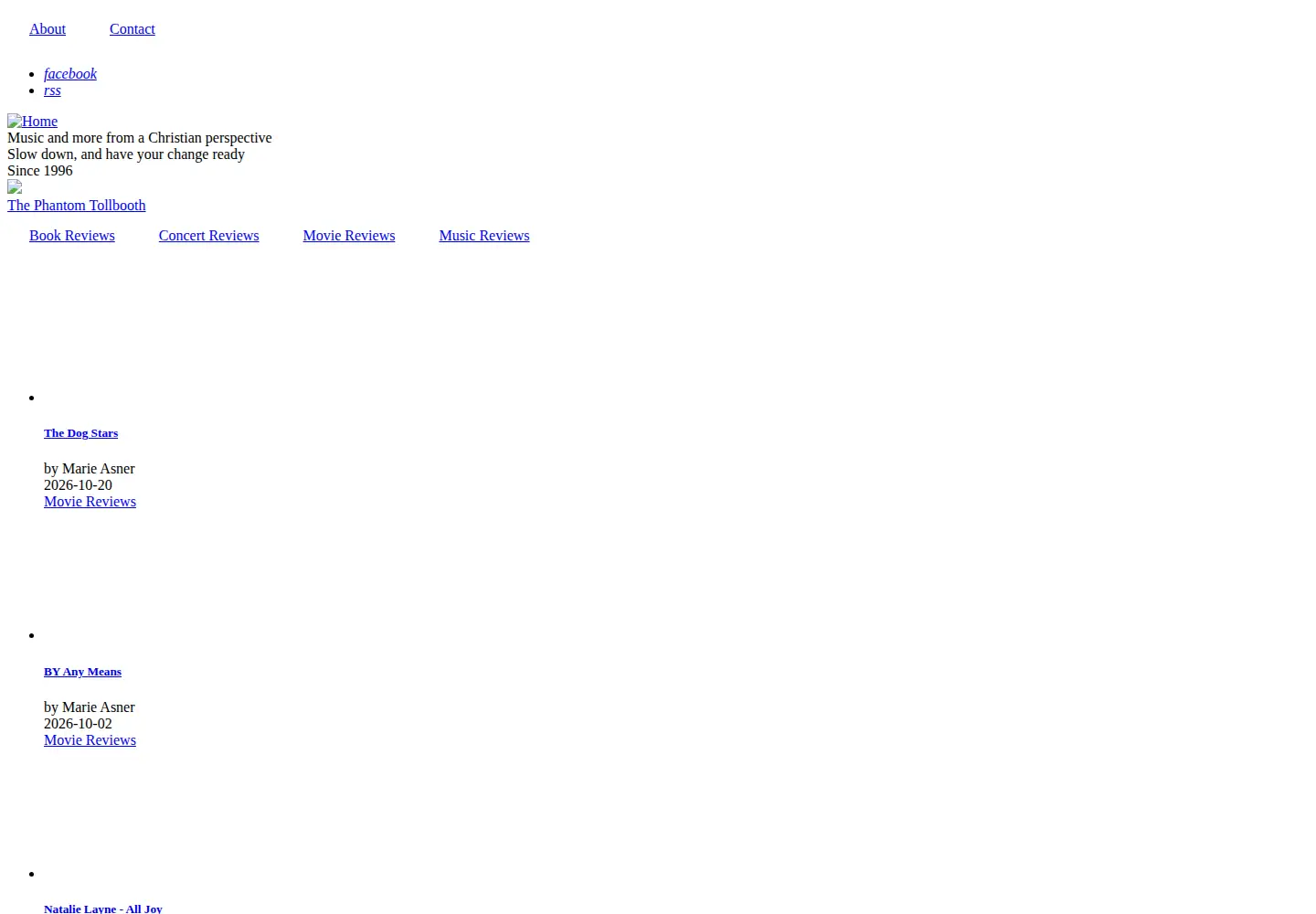 Captured homepage of tollbooth.org in the current scan