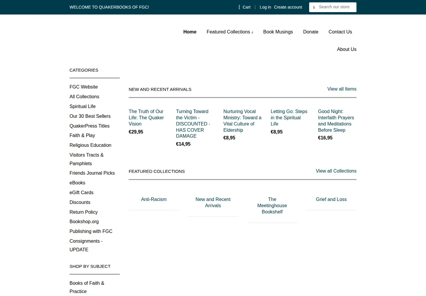 Screenshot of quakerbooks.org