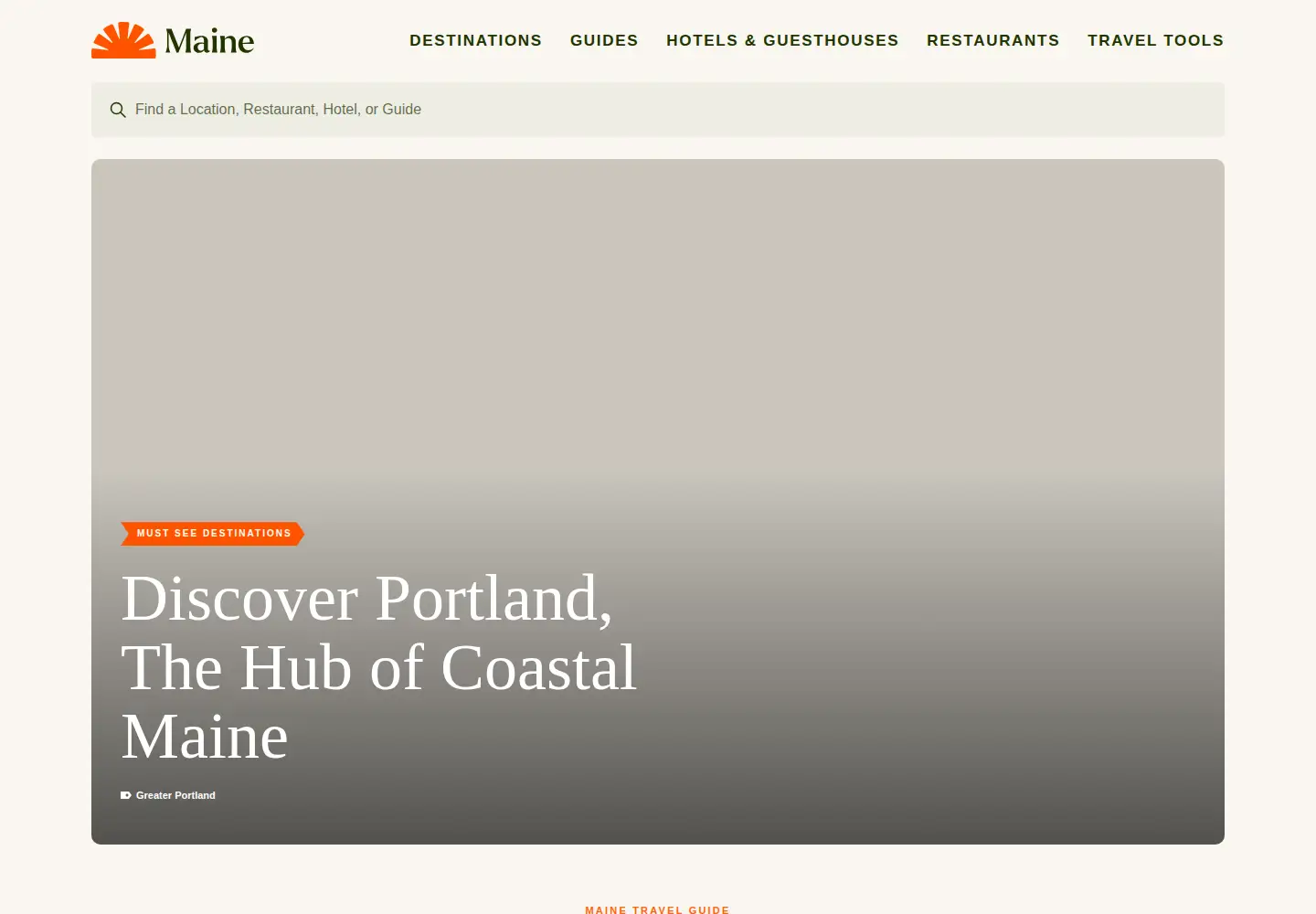Screenshot of maine.com