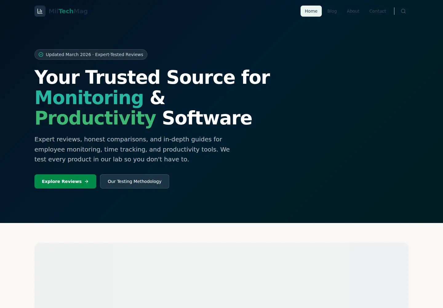 Screenshot of miltechmag.com