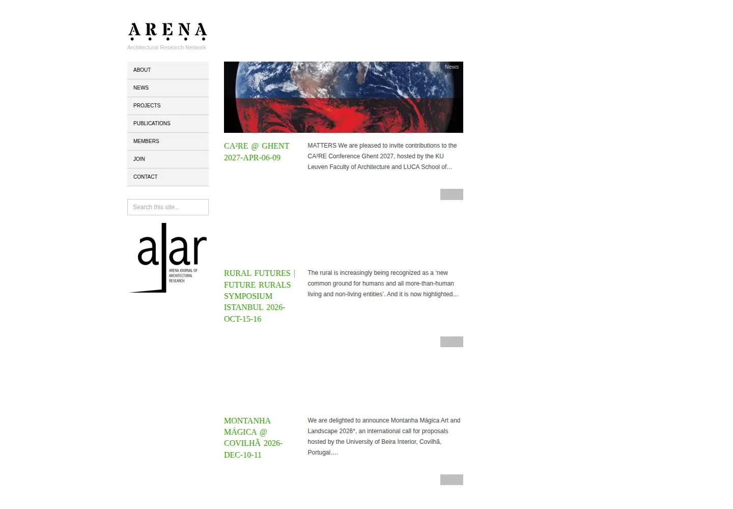 Screenshot of arena-architecture.eu