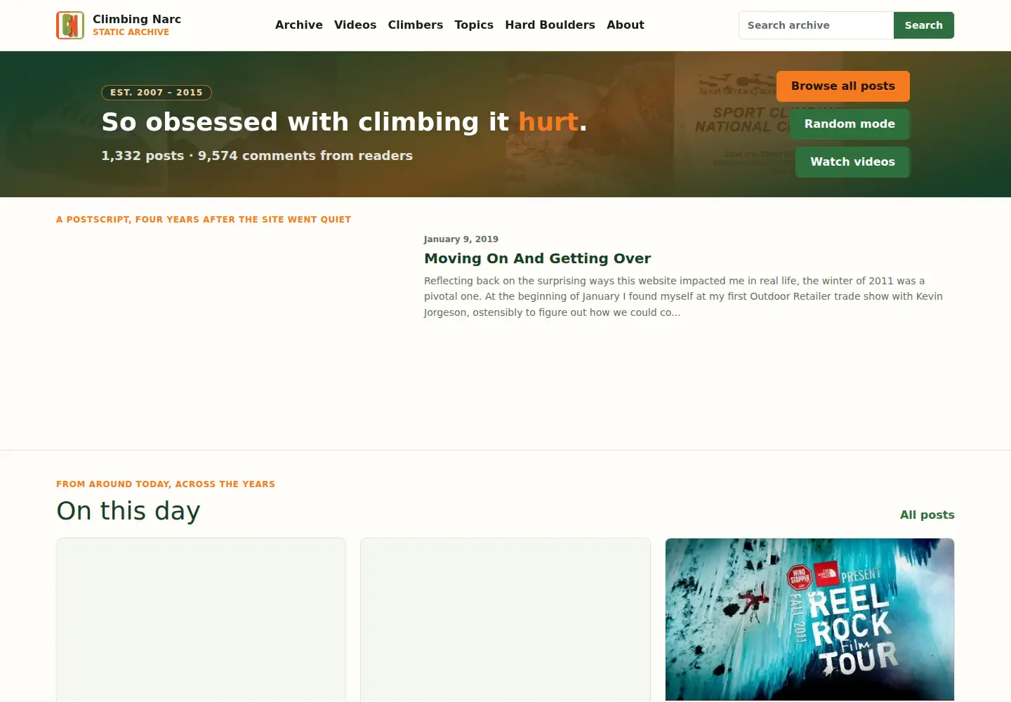 Screenshot of climbingnarc.com