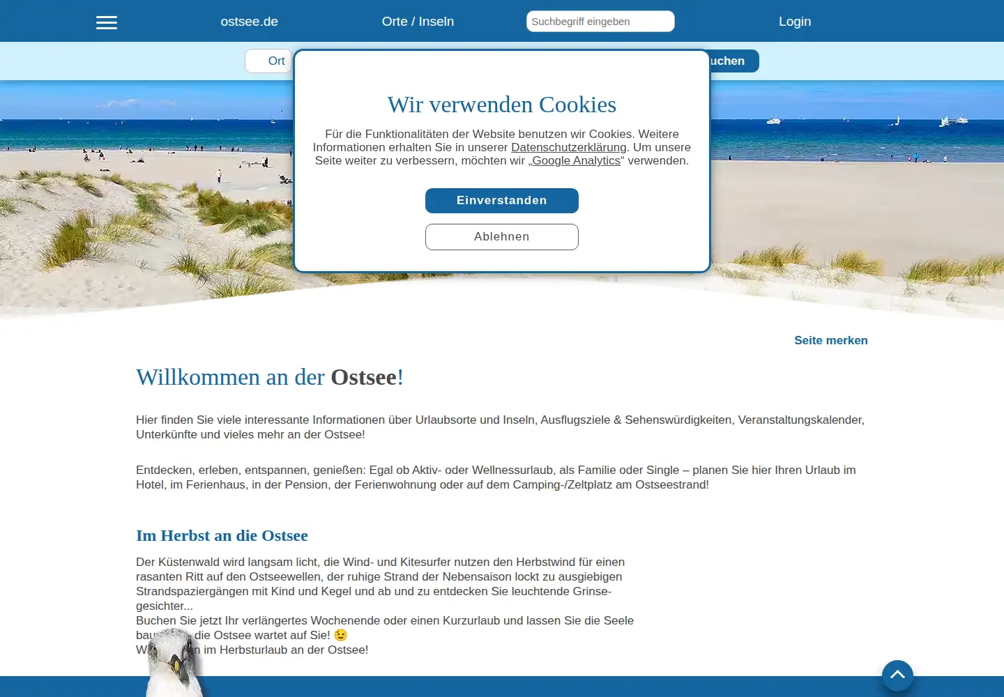 Screenshot of ostsee.de