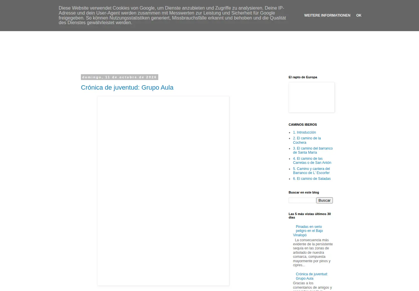 Captured homepage of yporquenounblog.com in the current scan