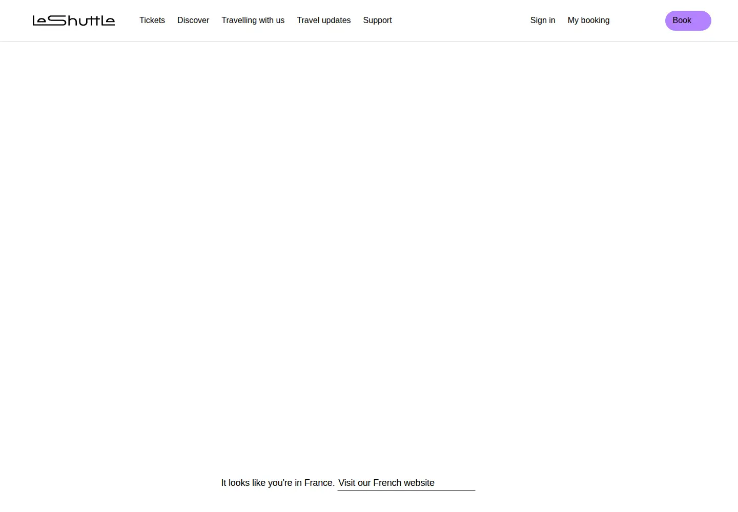 Screenshot of leshuttle.com