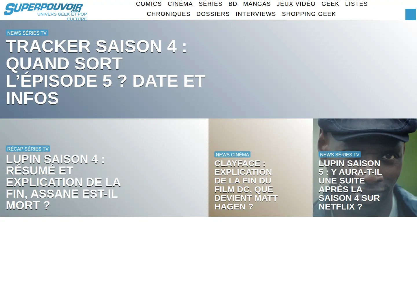 Screenshot of superpouvoir.com