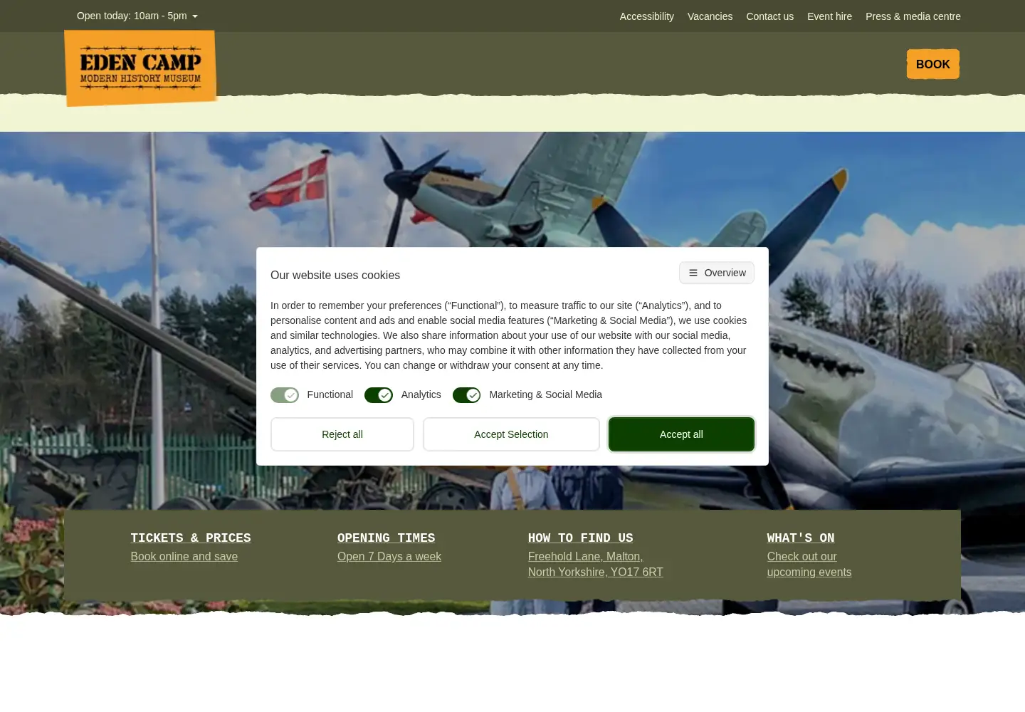 Screenshot of edencamp.co.uk