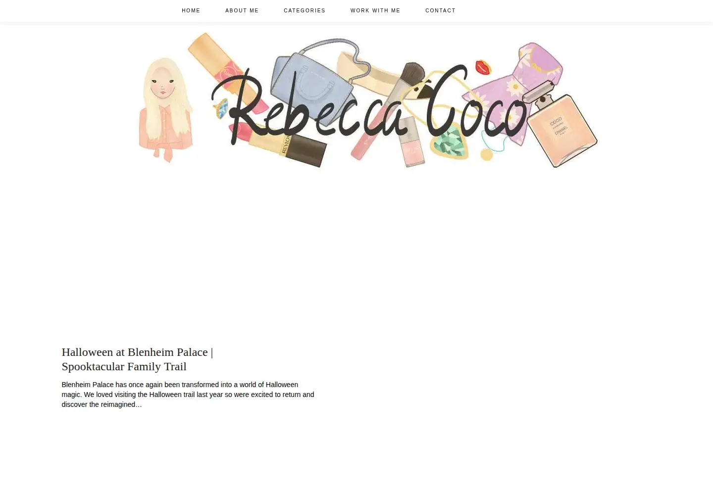 Screenshot of rebeccacoco.co.uk