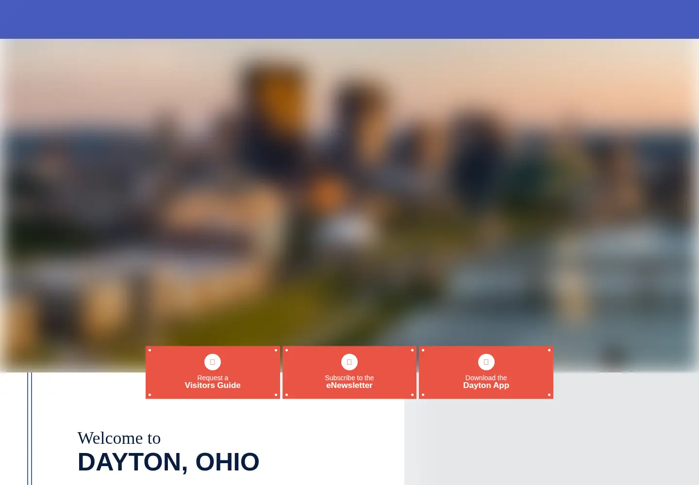 Captured homepage of daytoncvb.com in the current scan